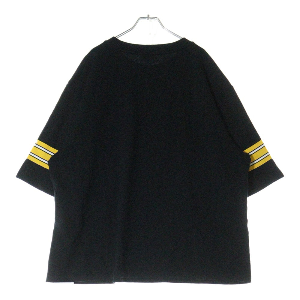 CELINE(セリーヌ) Oversized Cotton Cashmere Short Sleeve Sweat Shirts オーバーサイズコットンカシミアショートスリーブスウェットシャツ ロゴプリント半袖 2Y91A450I