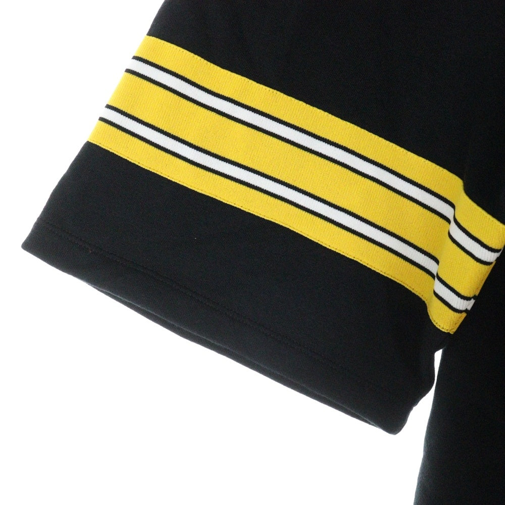 CELINE(セリーヌ) Oversized Cotton Cashmere Short Sleeve Sweat Shirts オーバーサイズコットンカシミアショートスリーブスウェットシャツ ロゴプリント半袖 2Y91A450I