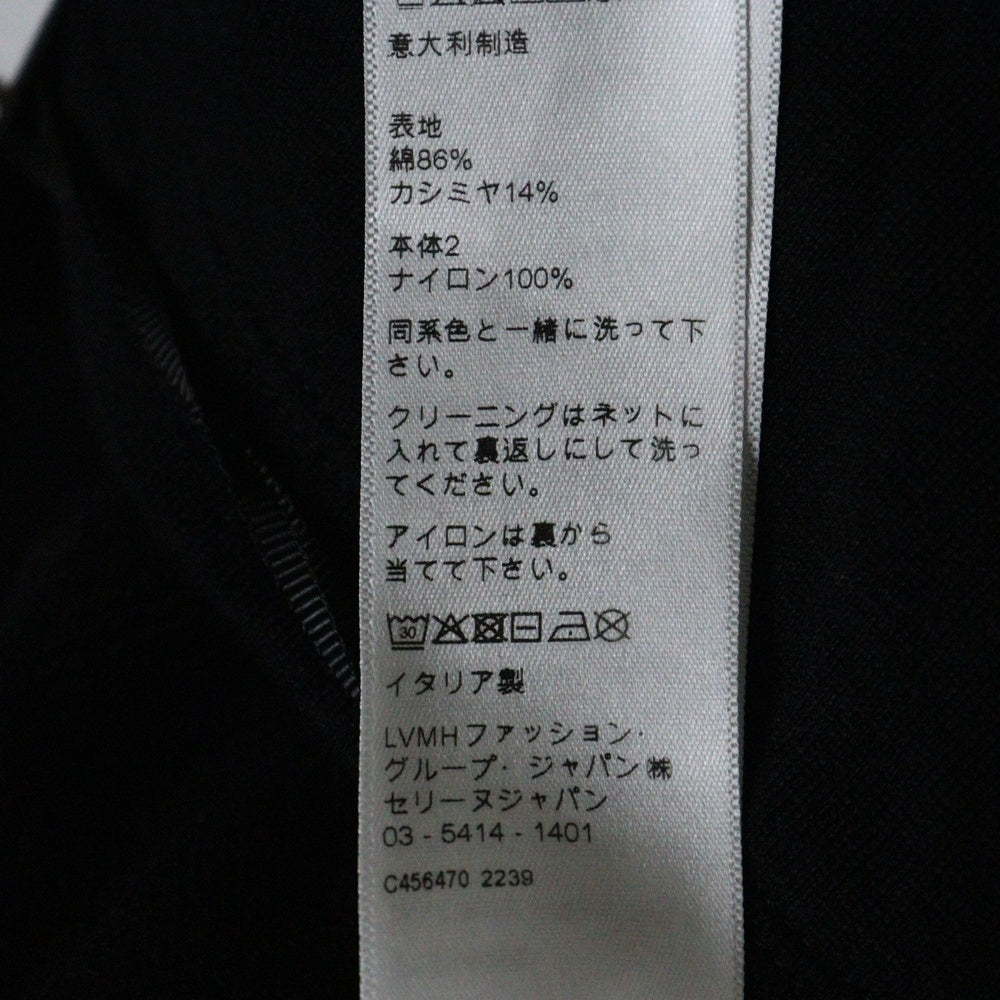 CELINE(セリーヌ) Oversized Cotton Cashmere Short Sleeve Sweat Shirts オーバーサイズコットンカシミアショートスリーブスウェットシャツ ロゴプリント半袖 2Y91A450I
