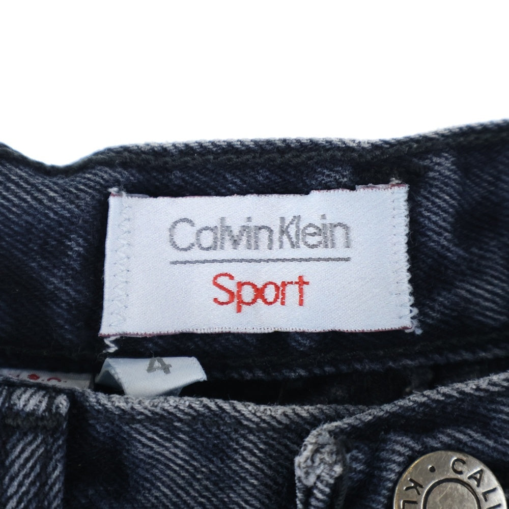 Calvin Klein(カルバンクライン) テーパードデニムパンツ ジップフライデニムパンツ レディース ブラック