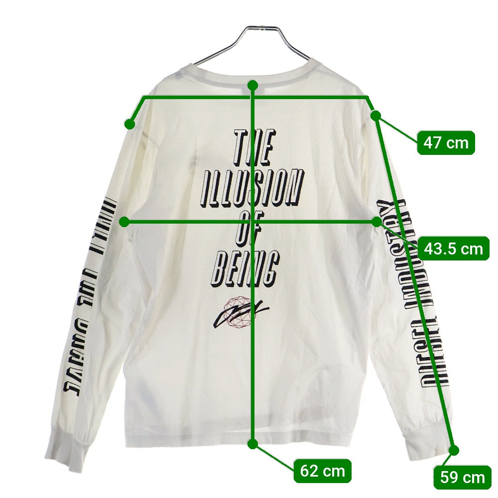 DIESEL(ディーゼル) アームプリント 長袖Tシャツ ロンT カットソー ホワイト A00301-0HAYU