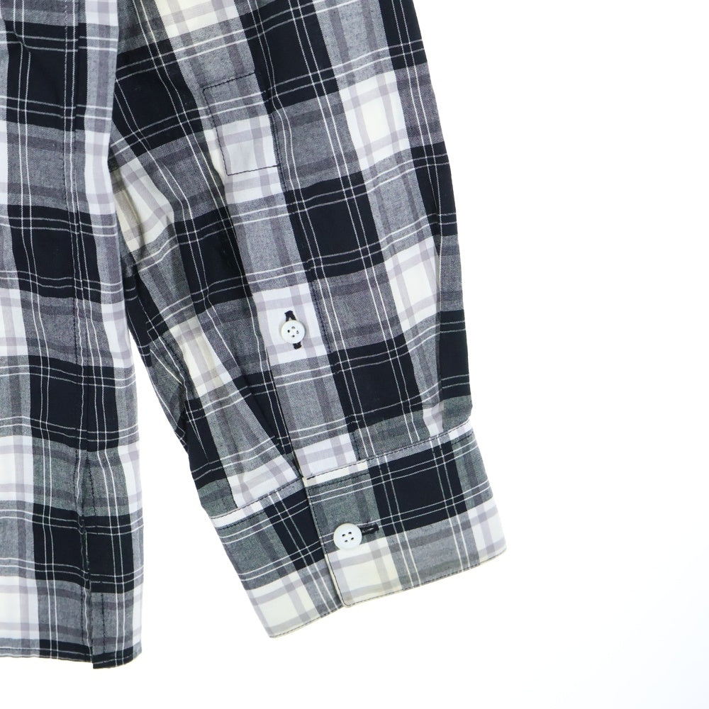 LOEWE(ロエベ) アナグラムパッチ チェック柄 長袖シャツ ブラック H526Y05W70