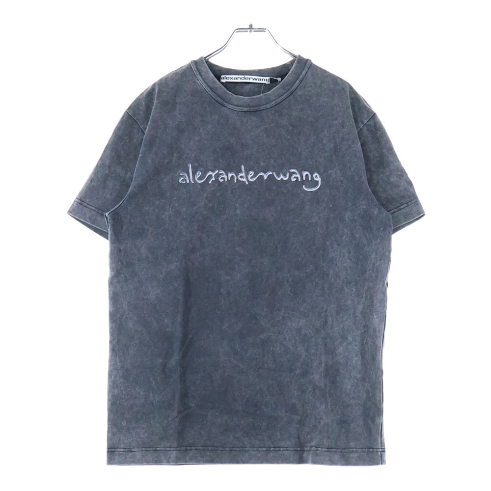 ALEXANDER WANG(アレキサンダーワン) Chrome Graphic T-Shirt ウォッシュド加工 半袖Tシャツ グレー UCC3221542