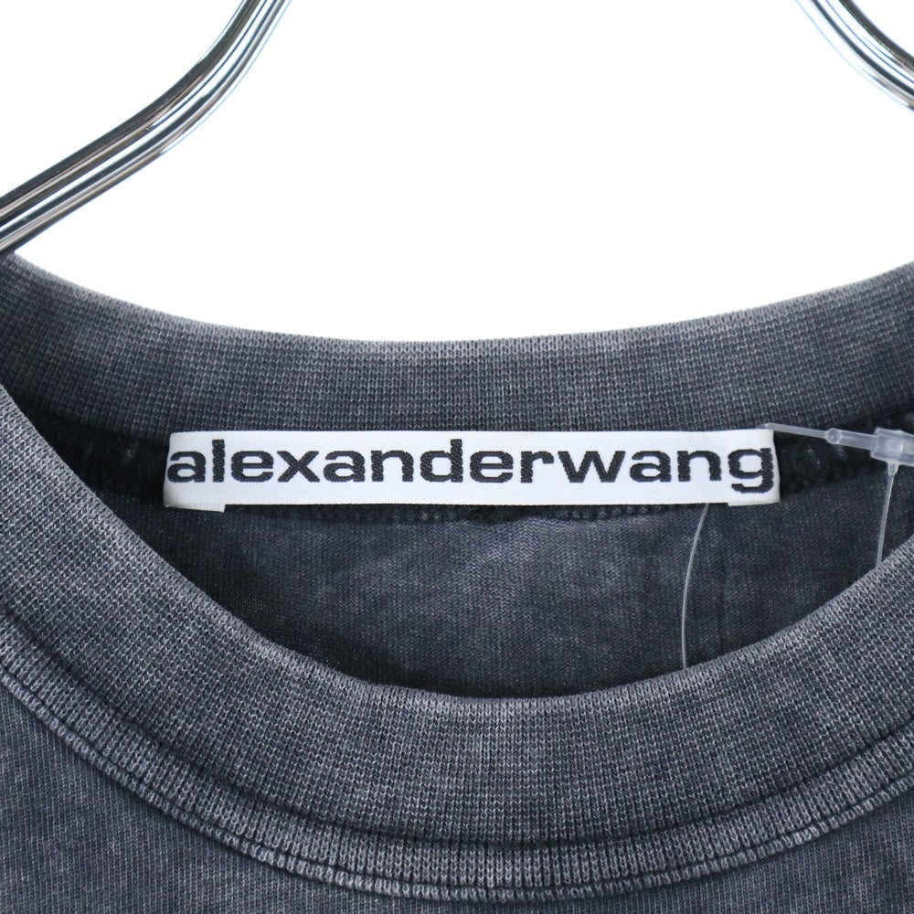 ALEXANDER WANG(アレキサンダーワン) Chrome Graphic T-Shirt ウォッシュド加工 半袖Tシャツ グレー UCC3221542