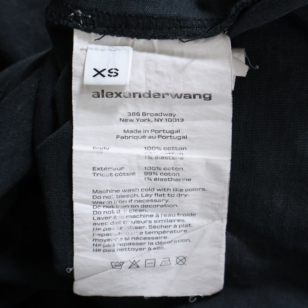 ALEXANDER WANG(アレキサンダーワン) Chrome Graphic T-Shirt ウォッシュド加工 半袖Tシャツ グレー UCC3221542