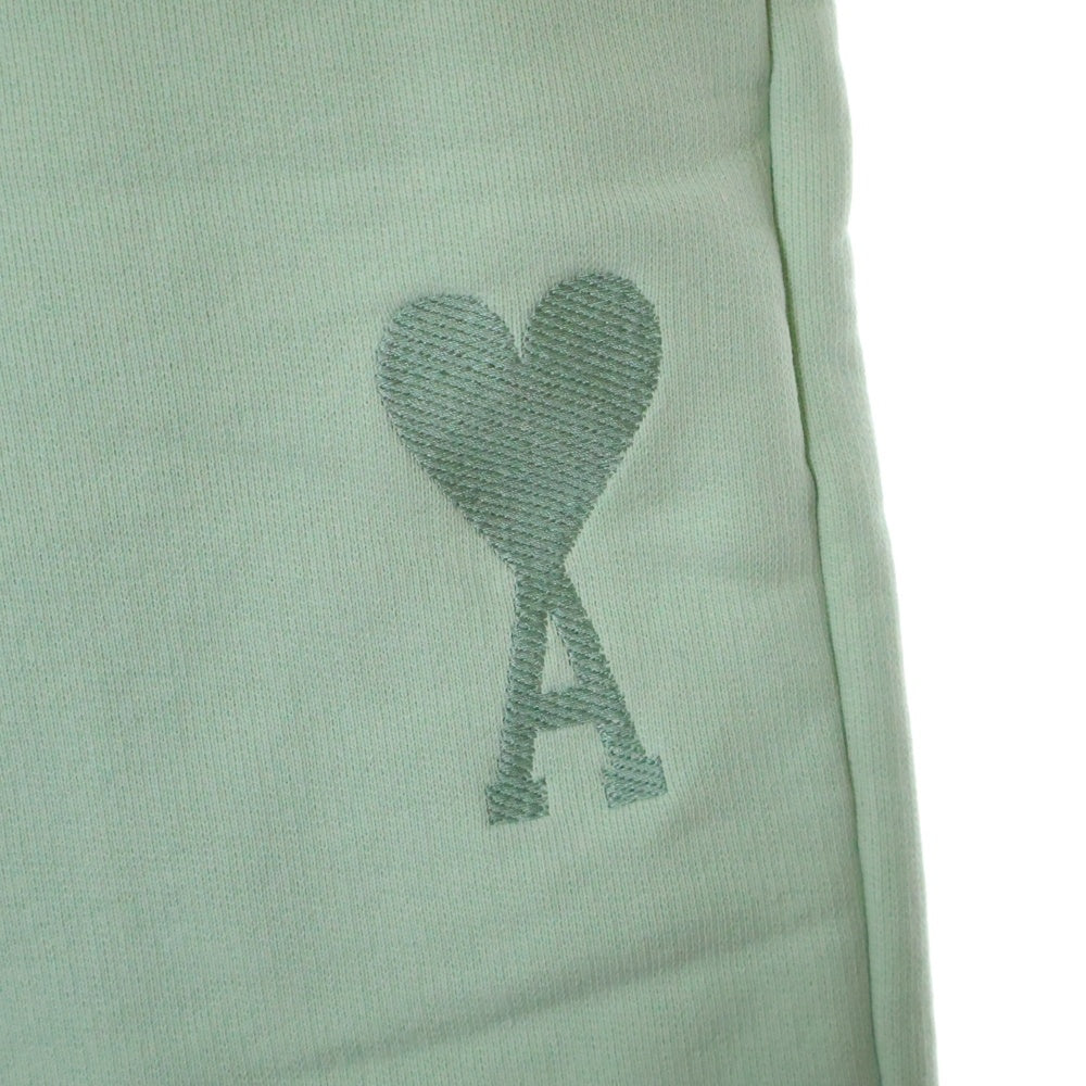 AMI Alexandre Mattiussi(アミアレクサンドルマテュッシ) Ami de Coeur Short ロゴ刺繍 ハーフパンツ グリーン E22HSO602.747