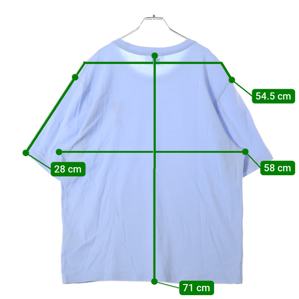 AMI Alexandre Mattiussi(アミアレクサンドルマテュッシ) Logo T-Shirt ハートロゴ刺繍 半袖Tシャツ ブルー E22UTS002.726