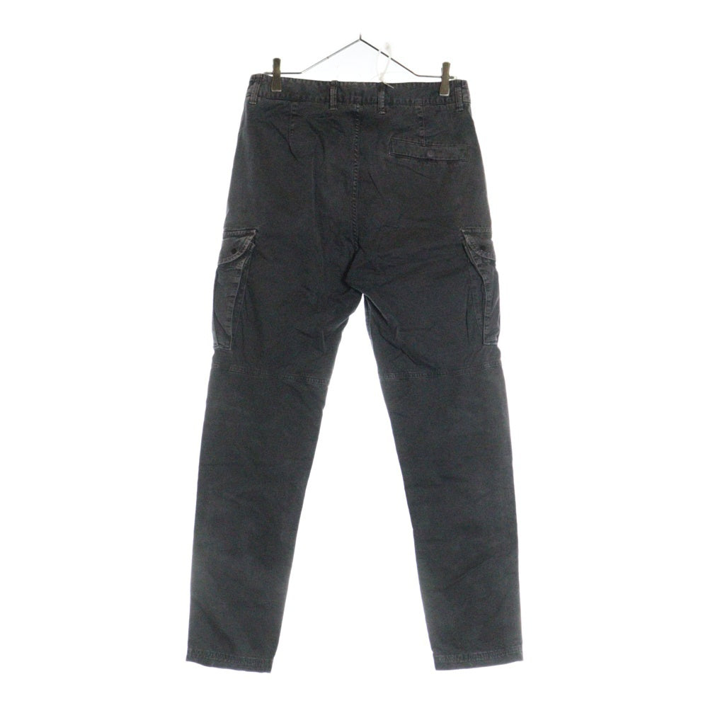 STONE ISLAND(ストーンアイランド) RE-T Straight-Leg Cargo Trousers ロゴワッペン ウォッシュド加工 カーゴパンツ グレー 741530504