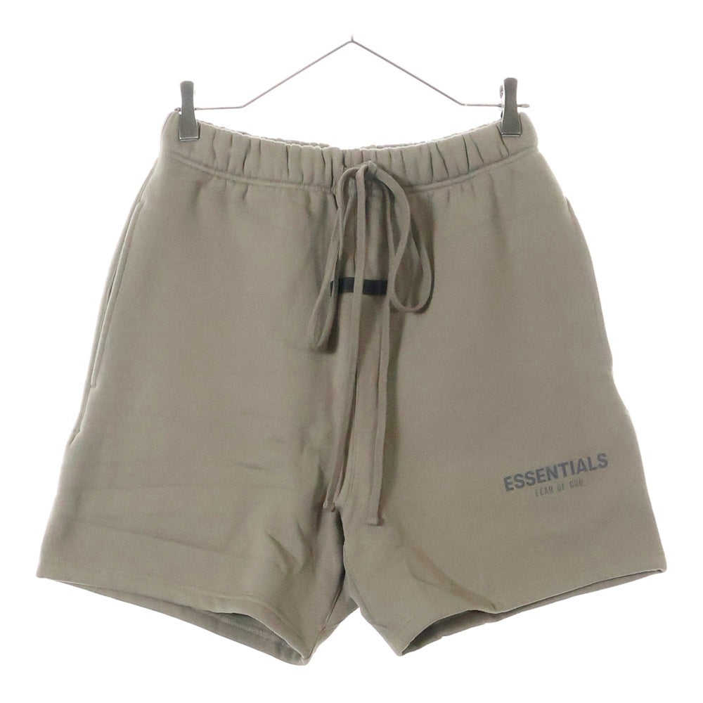 FEAR OF GOD ESSENTIALS(フィアオブゴッド エッセンシャルズ) SHORT PANTS リフレクターロゴ スウェットハーフパンツ ショーツ ベージュ