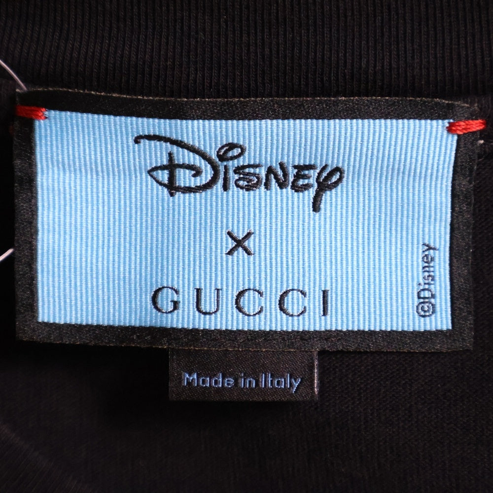 GUCCI(グッチ) ×Disney Donald Duck Rocket T-Shirt ディズニー 刺繍半袖Tシャツ ブラック 644671 XJDBD