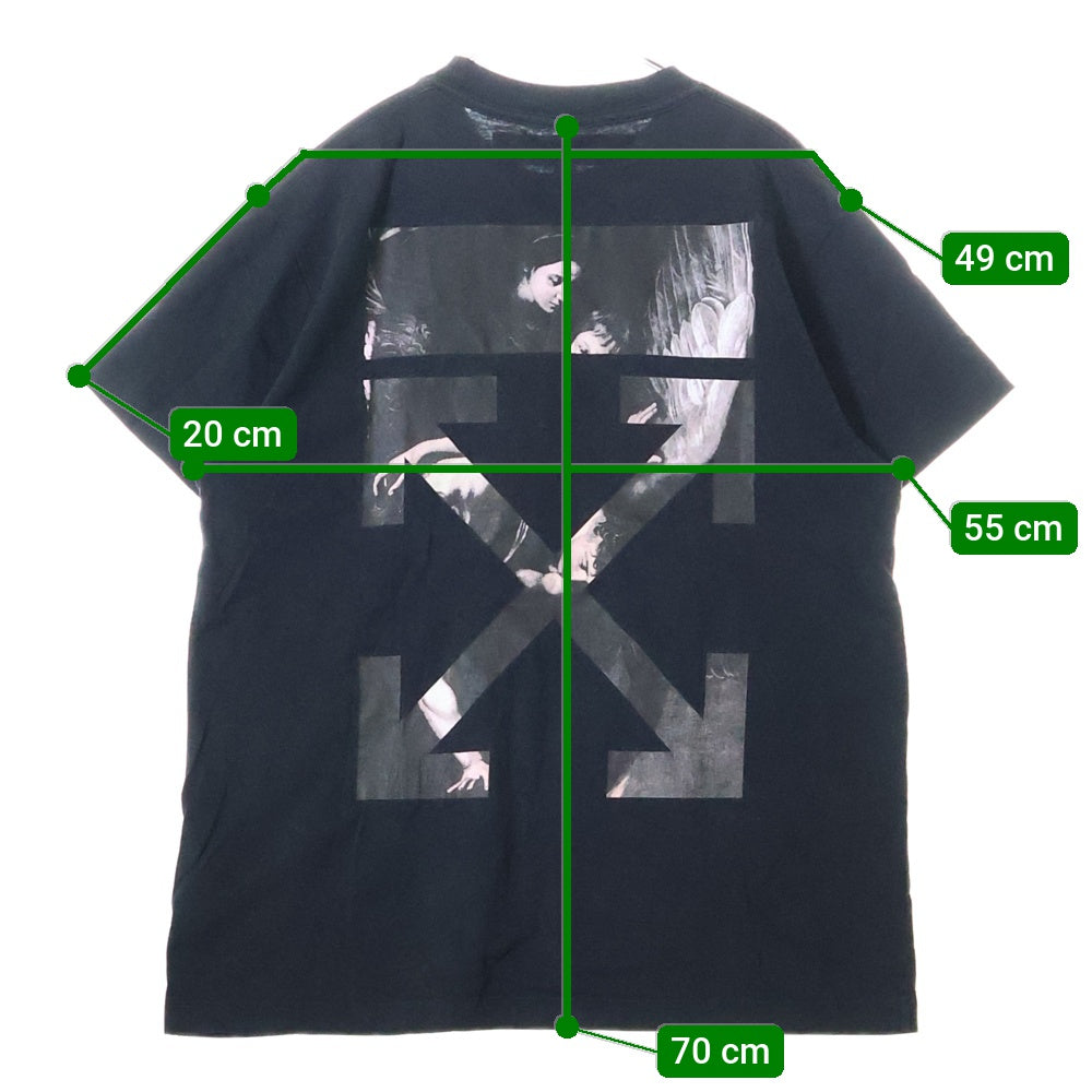 OFF-WHITE(オフホワイト) 19AW Caravaggio Arrows T-Shirt カラヴァッジョ オーバーサイズ半袖Tシャツ ブラック OMAA038S20185004