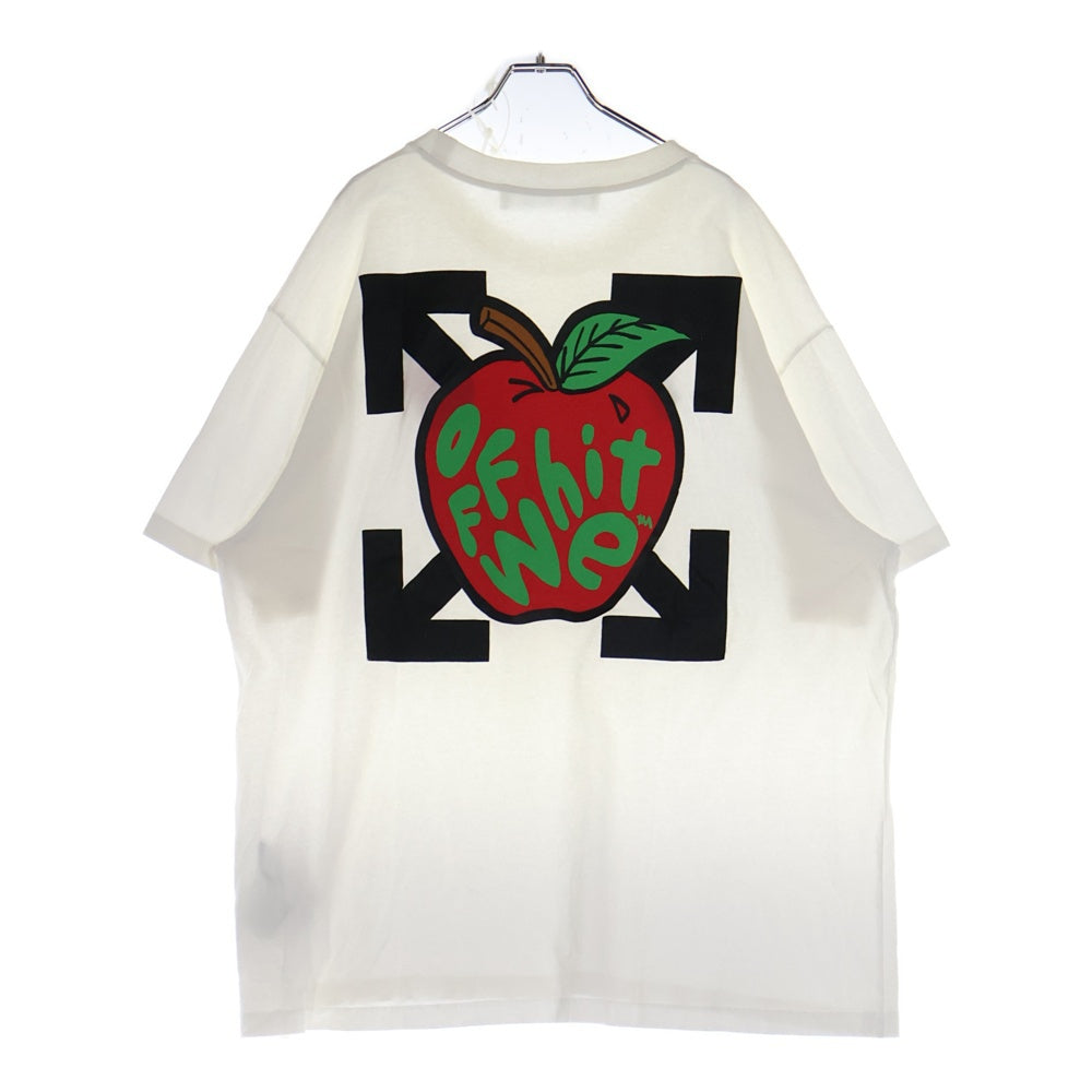 OFF-WHITE(オフホワイト) 21SS Apple T-Shirt オーバーサイズ半袖Tシャツ ホワイト OMAA038S21JER015