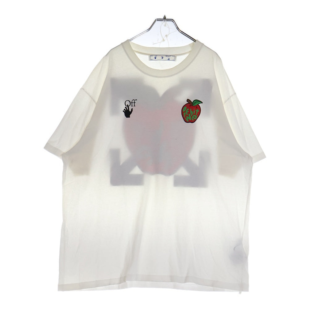 OFF-WHITE(オフホワイト) 21SS Apple T-Shirt オーバーサイズ半袖Tシャツ ホワイト OMAA038S21JER015