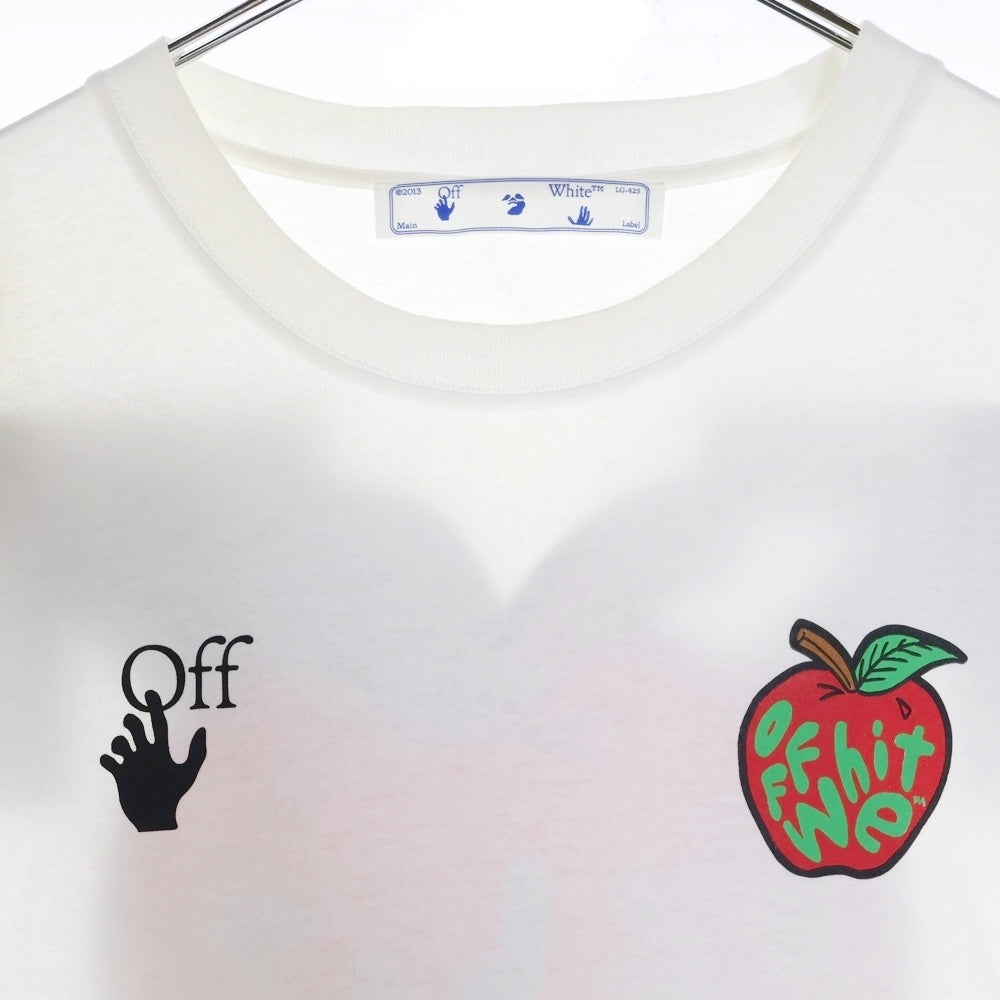 OFF-WHITE(オフホワイト) 21SS Apple T-Shirt オーバーサイズ半袖Tシャツ ホワイト OMAA038S21JER015