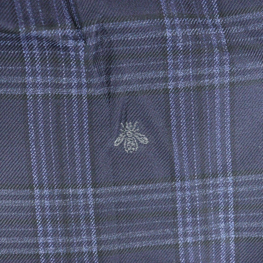 GUCCI(グッチ) Bee Check Pants チェックパンツ ウールスラックス ネイビー 529010 Z551J