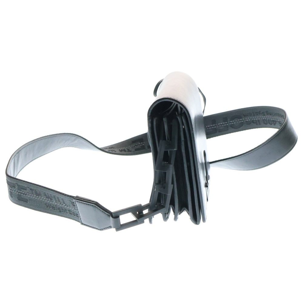 OFF-WHITE(オフホワイト) Binder Clip Shoulder Bag レザーショルダーバッグ ブラック