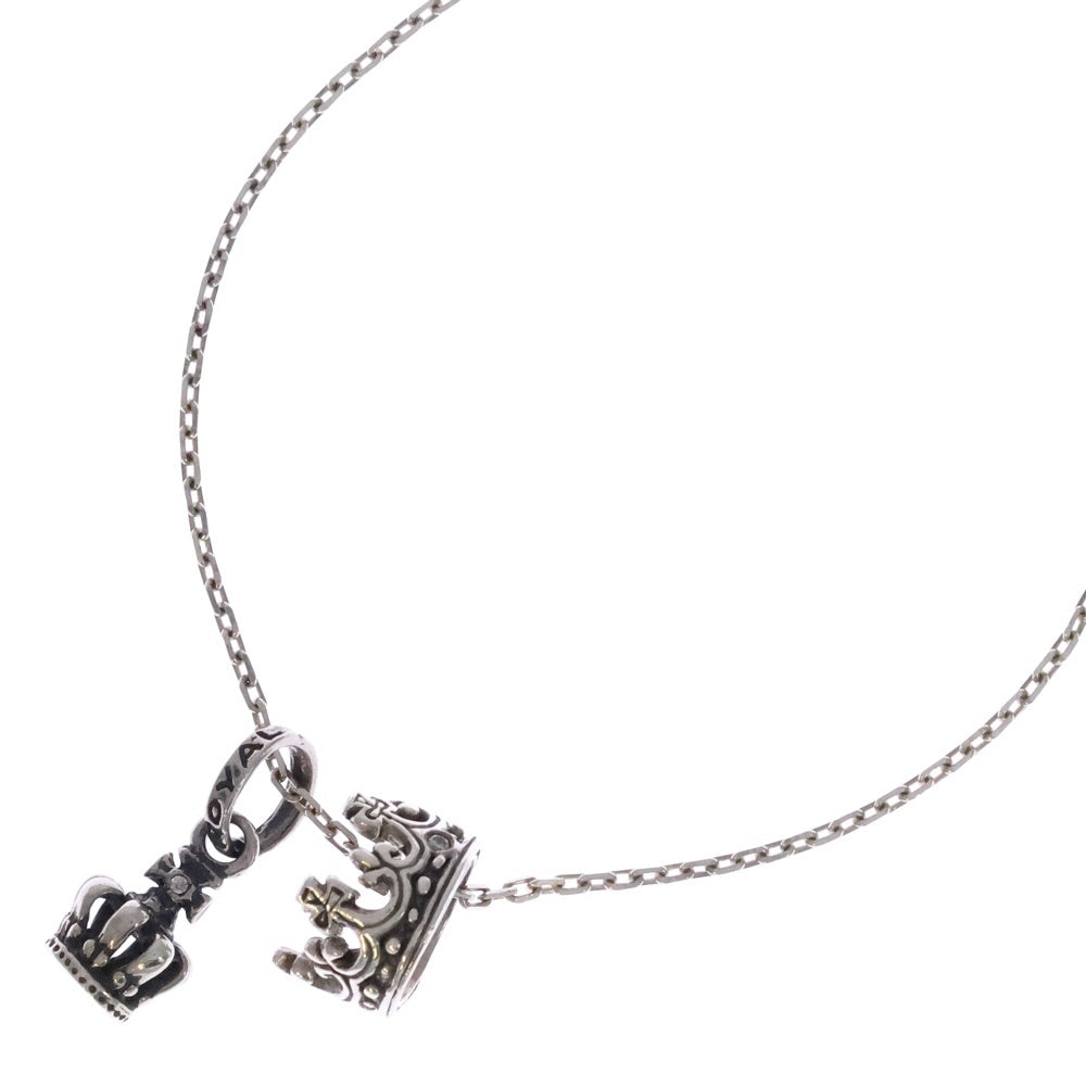 ROYAL ORDER(ロイヤルオーダー) ダブルクラウン ネックレス シルバー