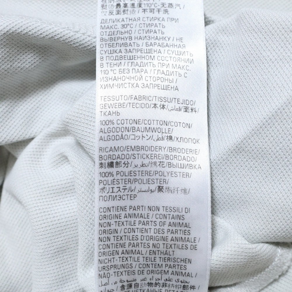 BALENCIAGA(バレンシアガ) Short Sleeve Fitted Polo ショートスリーブフィッテッドポロ ロゴエンブロイダリー半袖ポロシャツ 833244 TSVC7 グレー