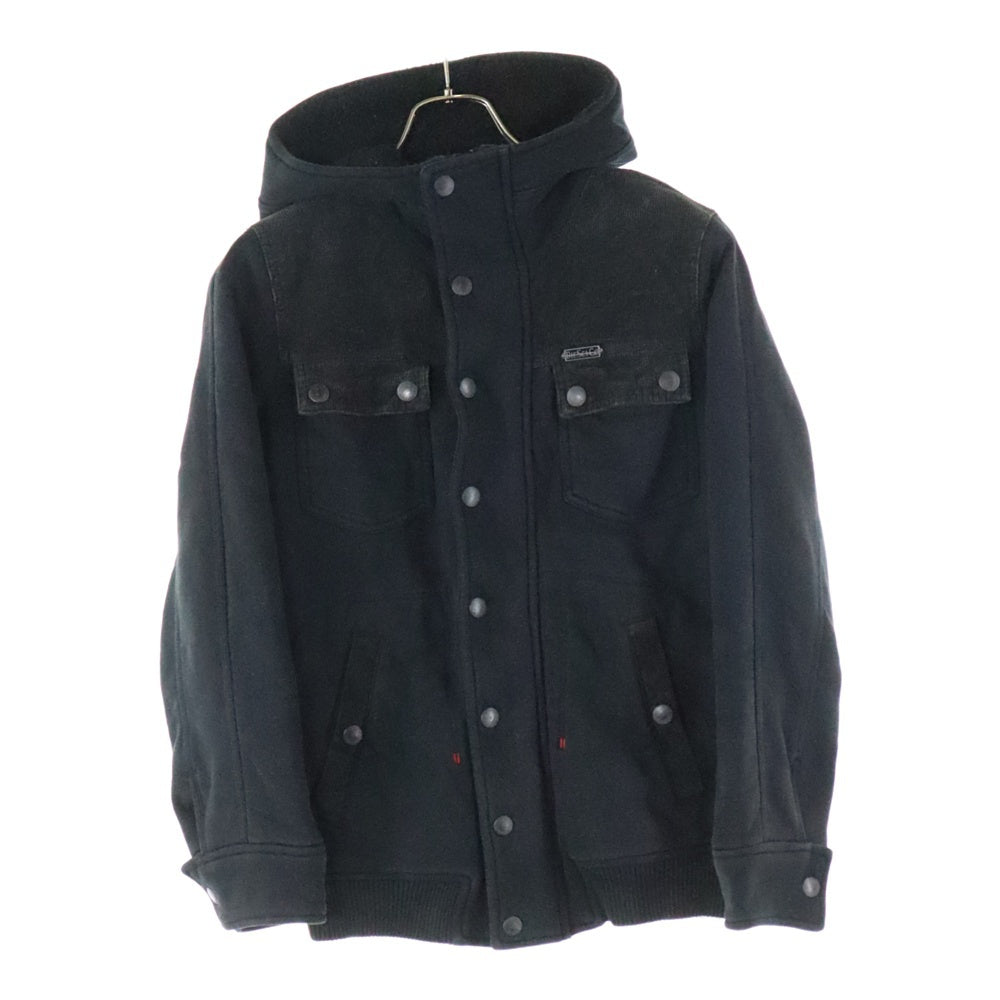 DIESEL(ディーゼル) コーデュロイ切り替え ジップアップジャケット フーディー ブラック