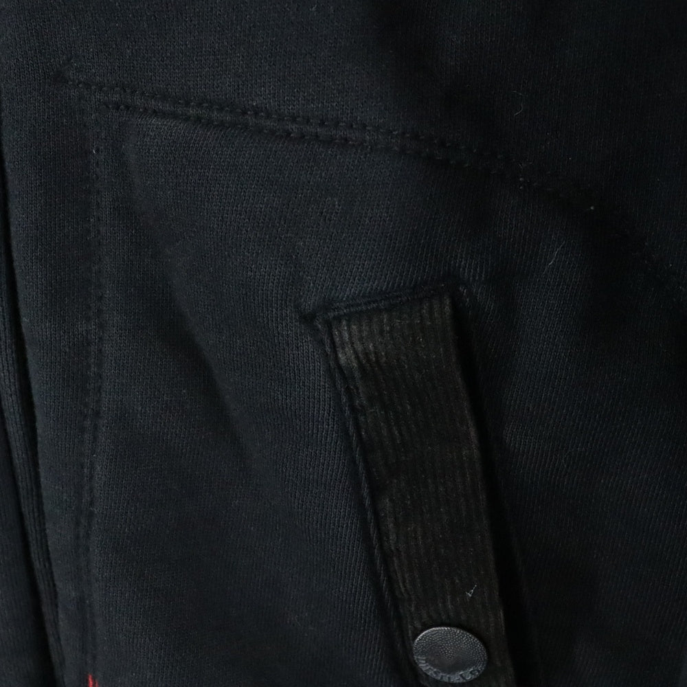 DIESEL(ディーゼル) コーデュロイ切り替え ジップアップジャケット フーディー ブラック