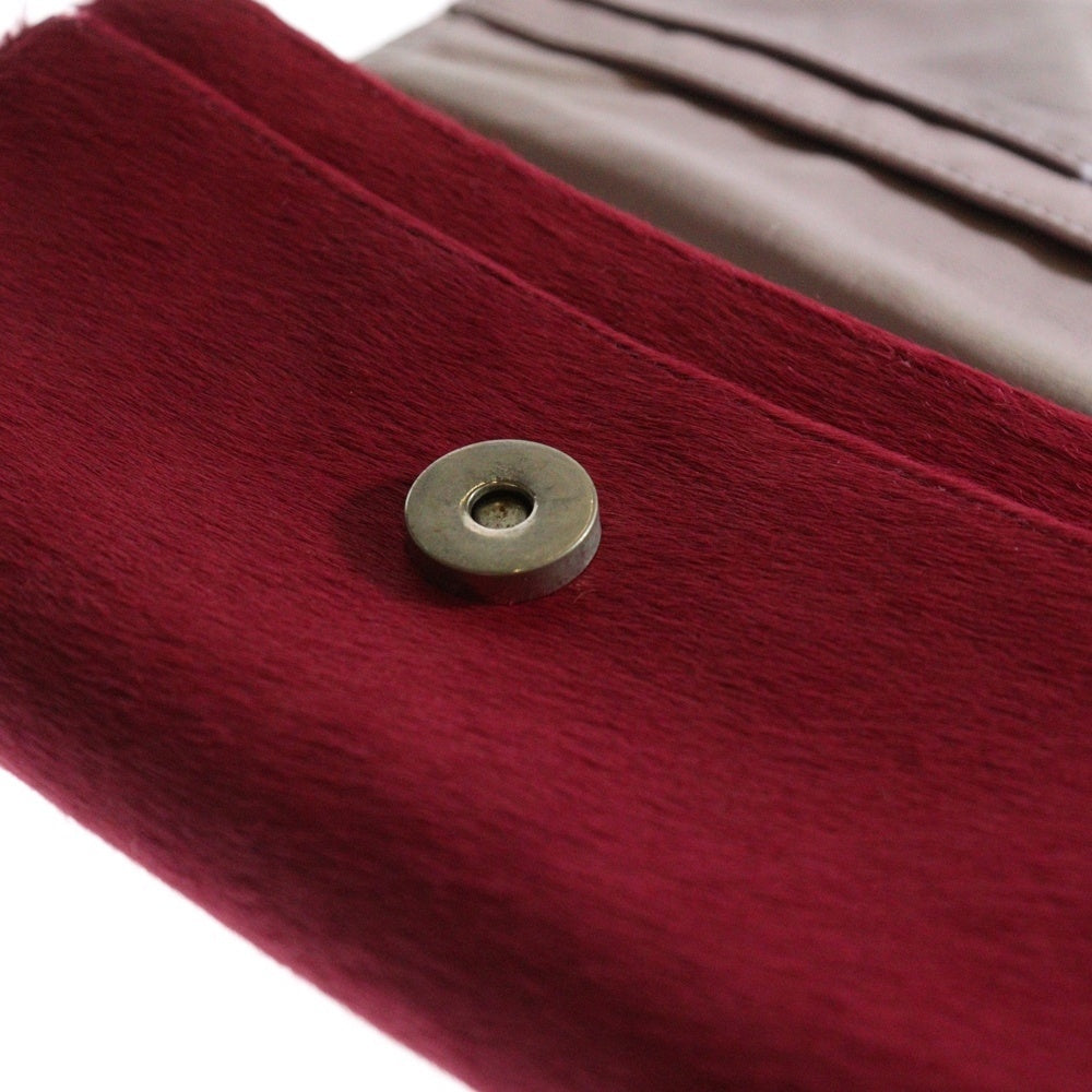 CHROME HEARTS(クロムハーツ) JUDY ハラコレザー CHプラスボタン ピンク 長財布 ジュディ ウォレット