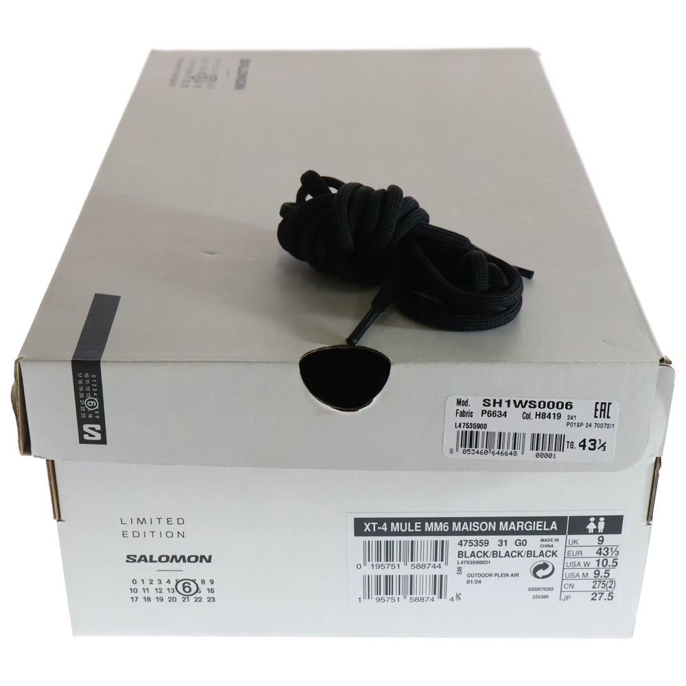 SALOMON(サロモン) ×MM6 Maison Margiela SH1WS0006 XT-4 MULE エムエムシックス メゾンマルジェラ ミュール ローカットスニーカー ブラック
