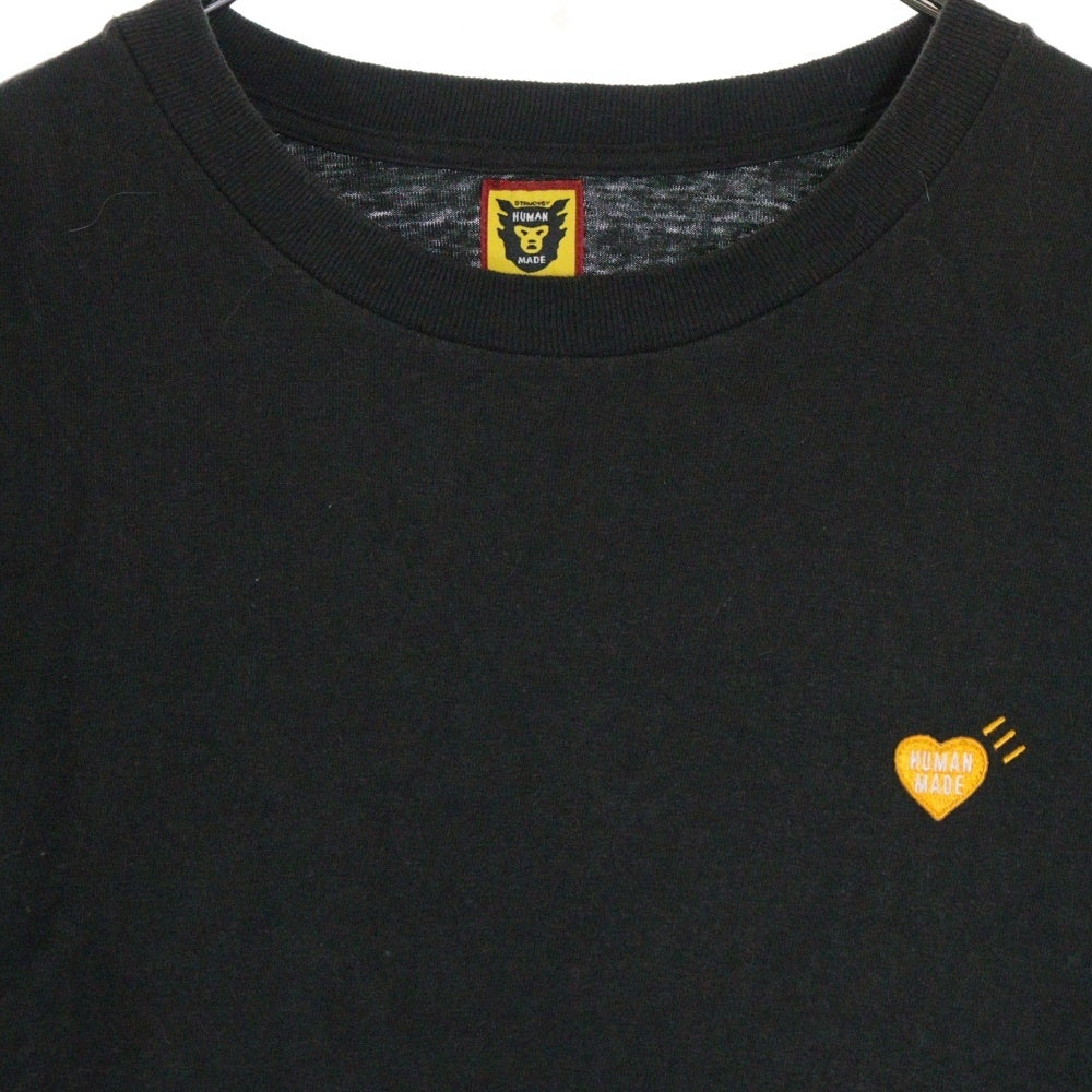 HUMAN MADE(ヒューマンメイド) Heart Badge T-Shirt ハートロゴ刺繍 半袖Tシャツ ブラック