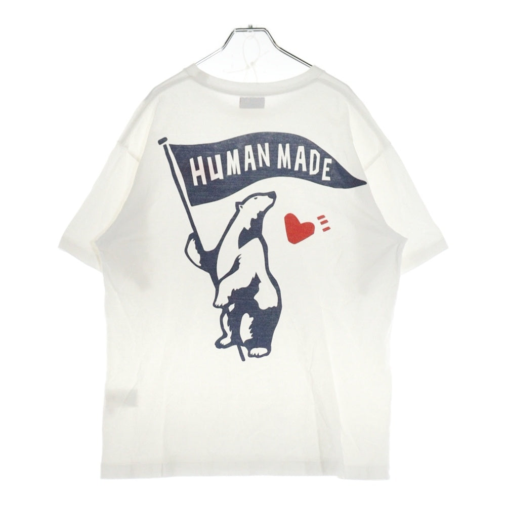 HUMAN MADE(ヒューマンメイド) 25SS Bear Flag T-Shirt ベアプリント半袖Tシャツ ホワイト