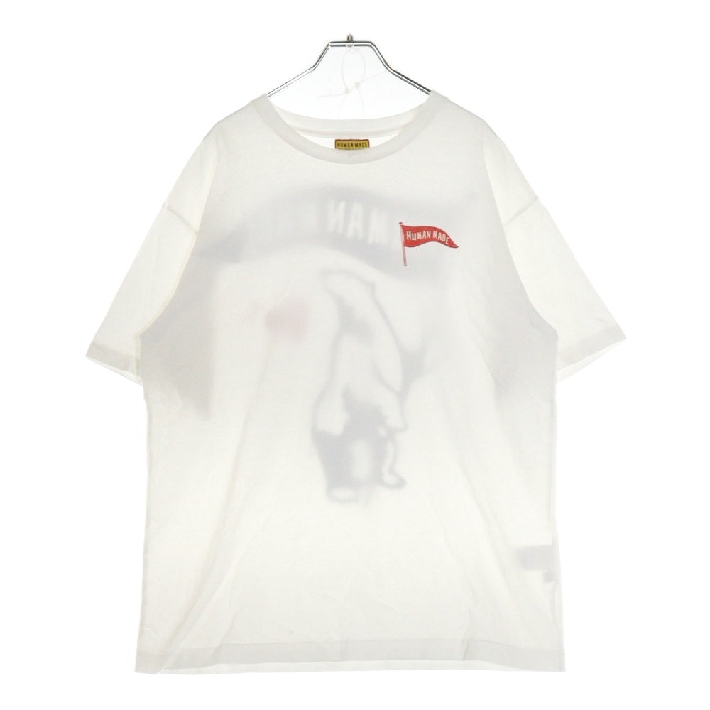 HUMAN MADE(ヒューマンメイド) 25SS Bear Flag T-Shirt ベアプリント半袖Tシャツ ホワイト