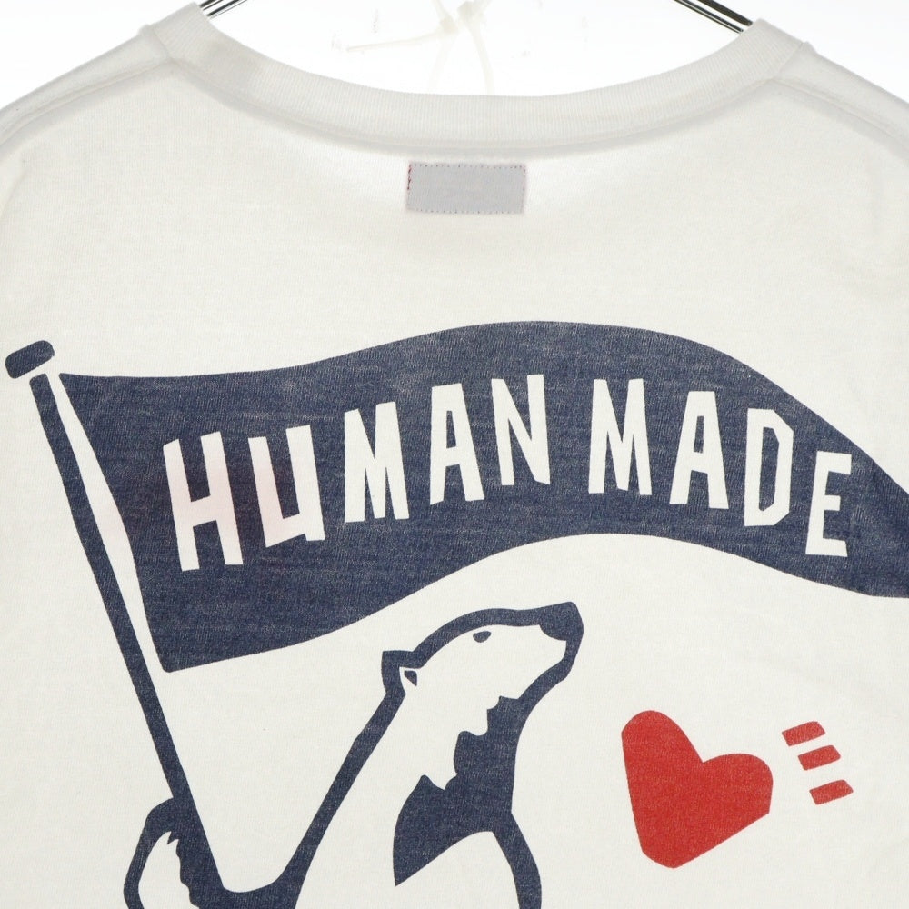 HUMAN MADE(ヒューマンメイド) 25SS Bear Flag T-Shirt ベアプリント半袖Tシャツ ホワイト
