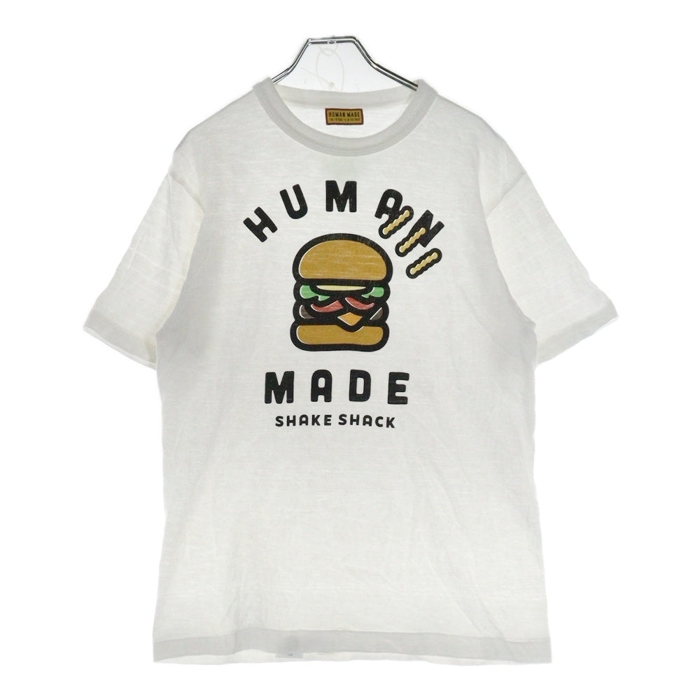 HUMAN MADE(ヒューマンメイド) Shake Shack T-Shirt シェイクシャック ハンバーガープリント 半袖Tシャツ ホワイト