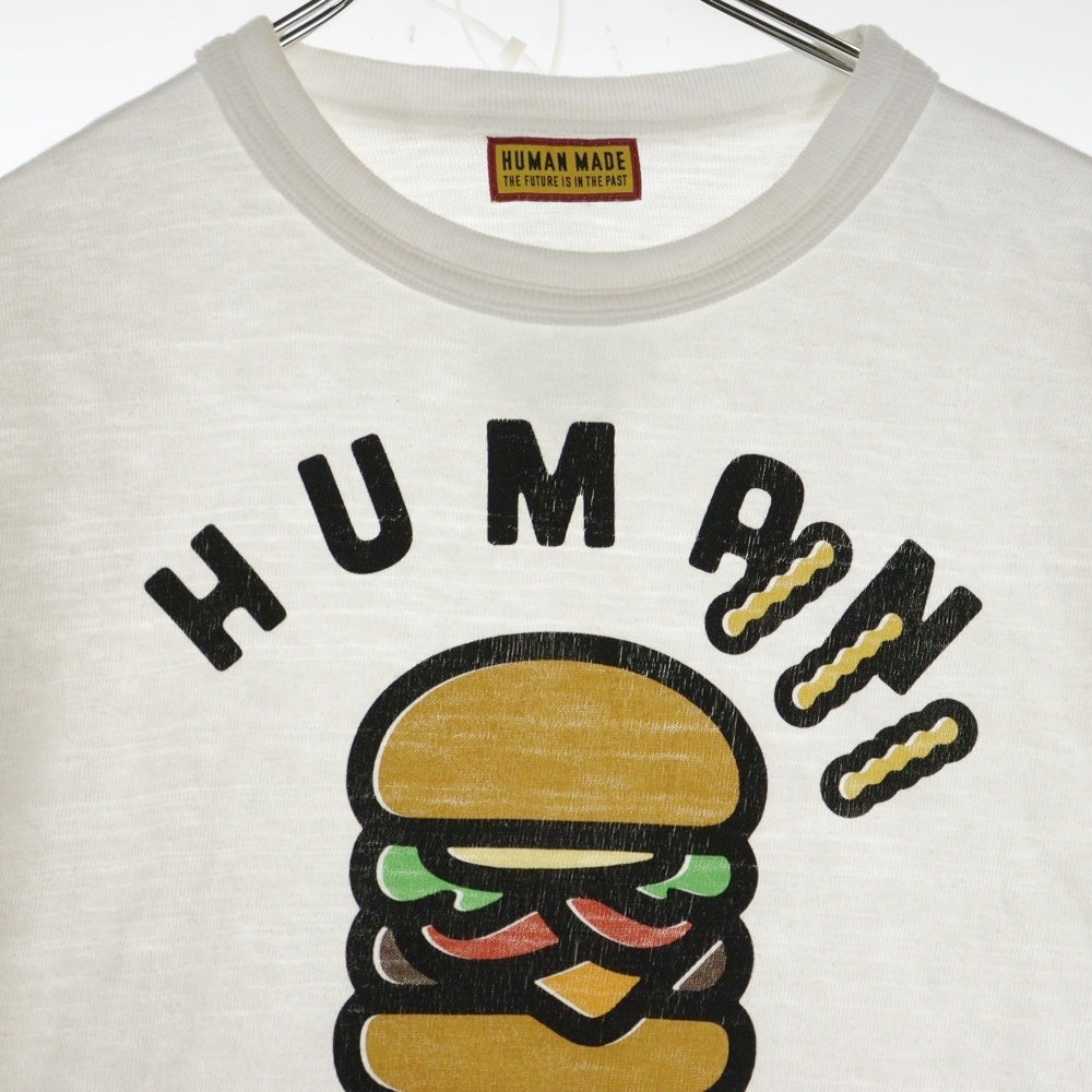 HUMAN MADE(ヒューマンメイド) Shake Shack T-Shirt シェイクシャック ハンバーガープリント 半袖Tシャツ ホワイト