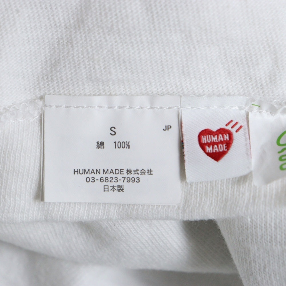 HUMAN MADE(ヒューマンメイド) Shake Shack T-Shirt シェイクシャック ハンバーガープリント 半袖Tシャツ ホワイト