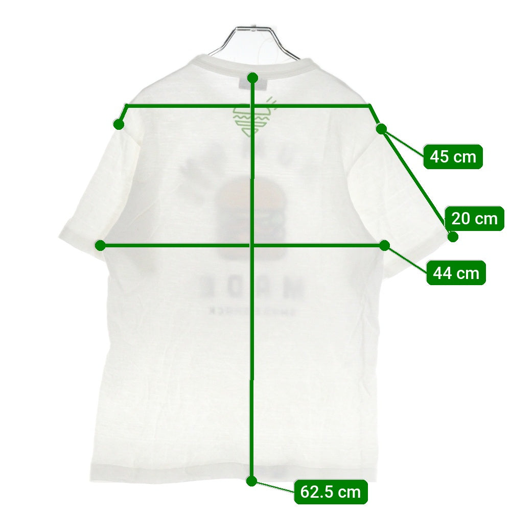 HUMAN MADE(ヒューマンメイド) Shake Shack T-Shirt シェイクシャック ハンバーガープリント 半袖Tシャツ ホワイト