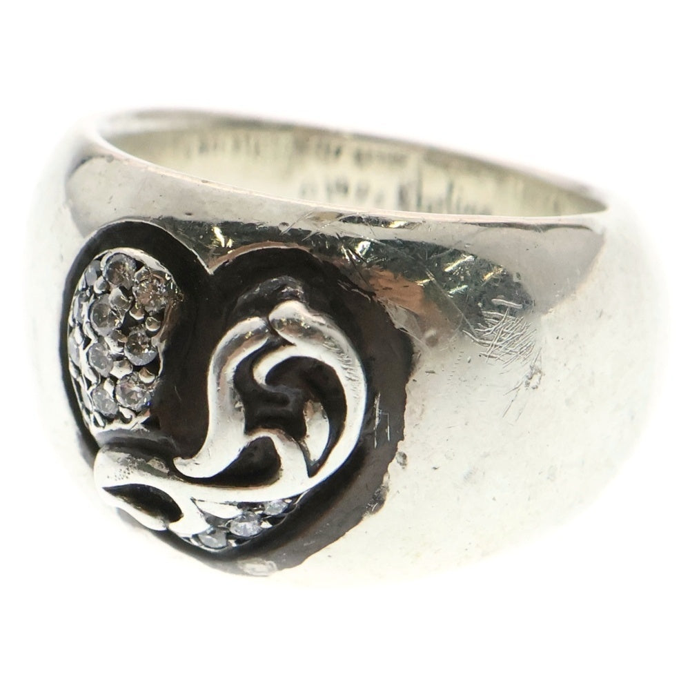 CHROME HEARTS(クロムハーツ) HEART IN BAND PAVE DIA ハートインバンドリングパヴェダイヤ シルバー