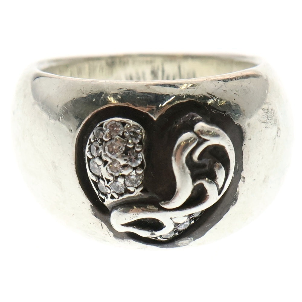 CHROME HEARTS(クロムハーツ) HEART IN BAND PAVE DIA ハートインバンドリングパヴェダイヤ シルバー
