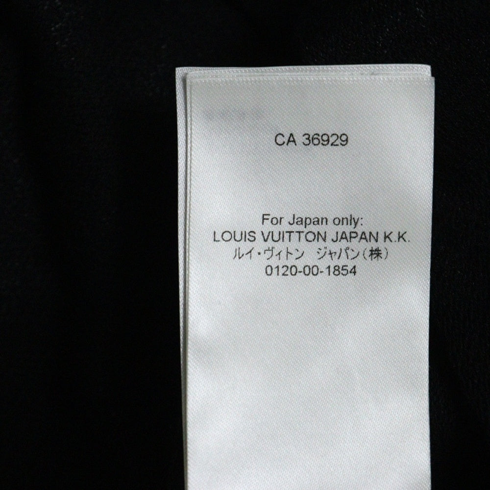 LOUIS VUITTON(ルイヴィトン) 23SS モノグラムスポーティVネックTシャツ ロゴプリントVネック半袖Tシャツ RM231 VV4 HOY67W ブラック/オレンジ