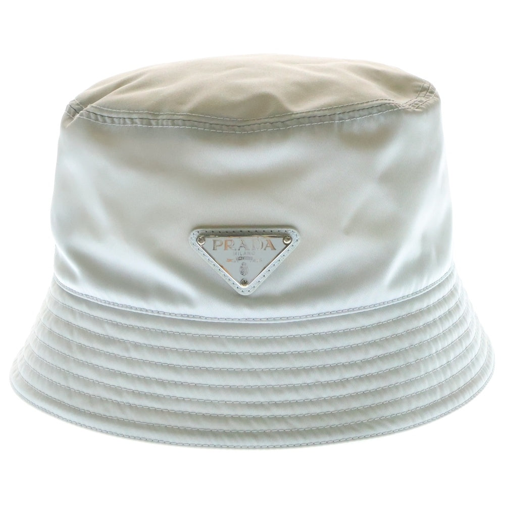 PRADA(プラダ) Re-Nylon リナイロン トライアングルロゴナイロンバケットハット 帽子 1HC137 グレー