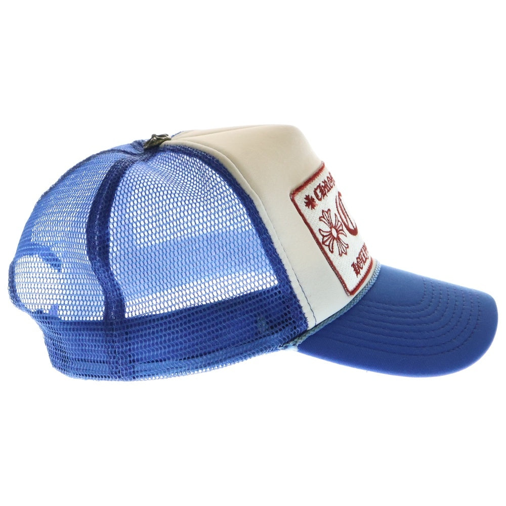 CHROME HEARTS(クロムハーツ) OLD TRUCKER CAP トラッカーキャップ CHロゴパッチクロスボール付メッシュキャップ ブルー/レッド