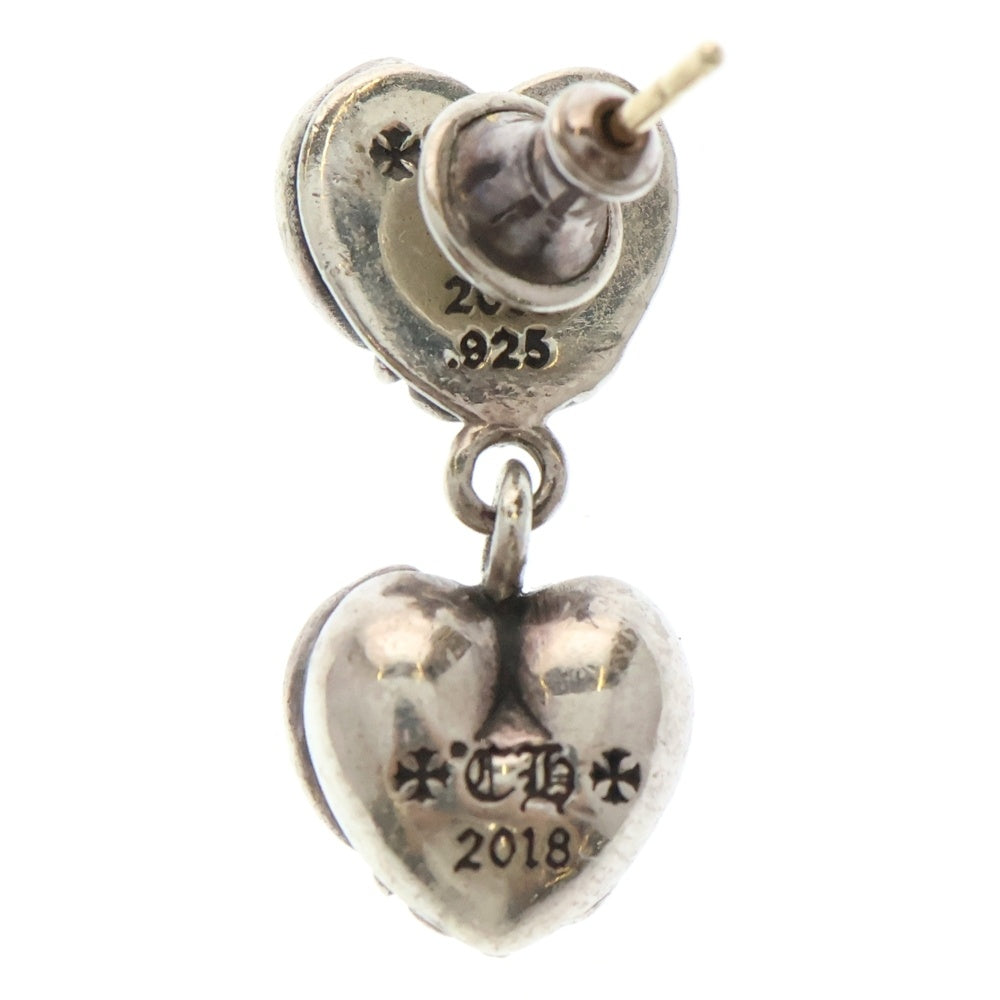 CHROME HEARTS(クロムハーツ) HEART DRP 2連ハートドロップ ピアス シルバー