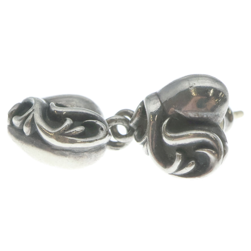 CHROME HEARTS(クロムハーツ) HEART DRP 2連ハートドロップ ピアス シルバー