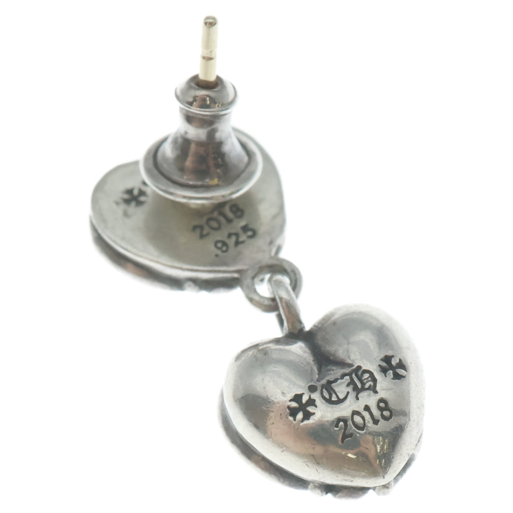 CHROME HEARTS(クロムハーツ) HEART DRP 2連ハートドロップ ピアス シルバー