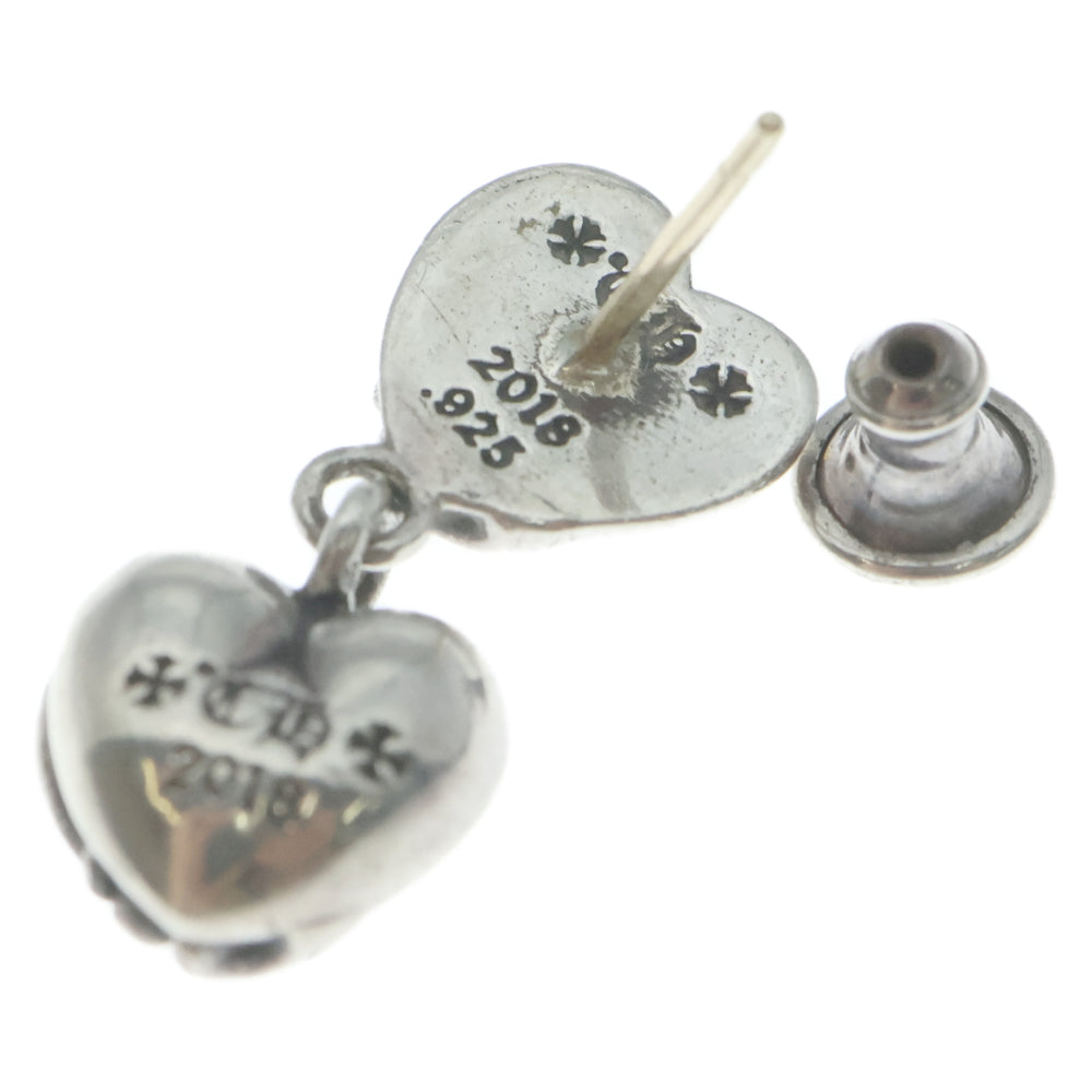 CHROME HEARTS(クロムハーツ) HEART DRP 2連ハートドロップ ピアス シルバー