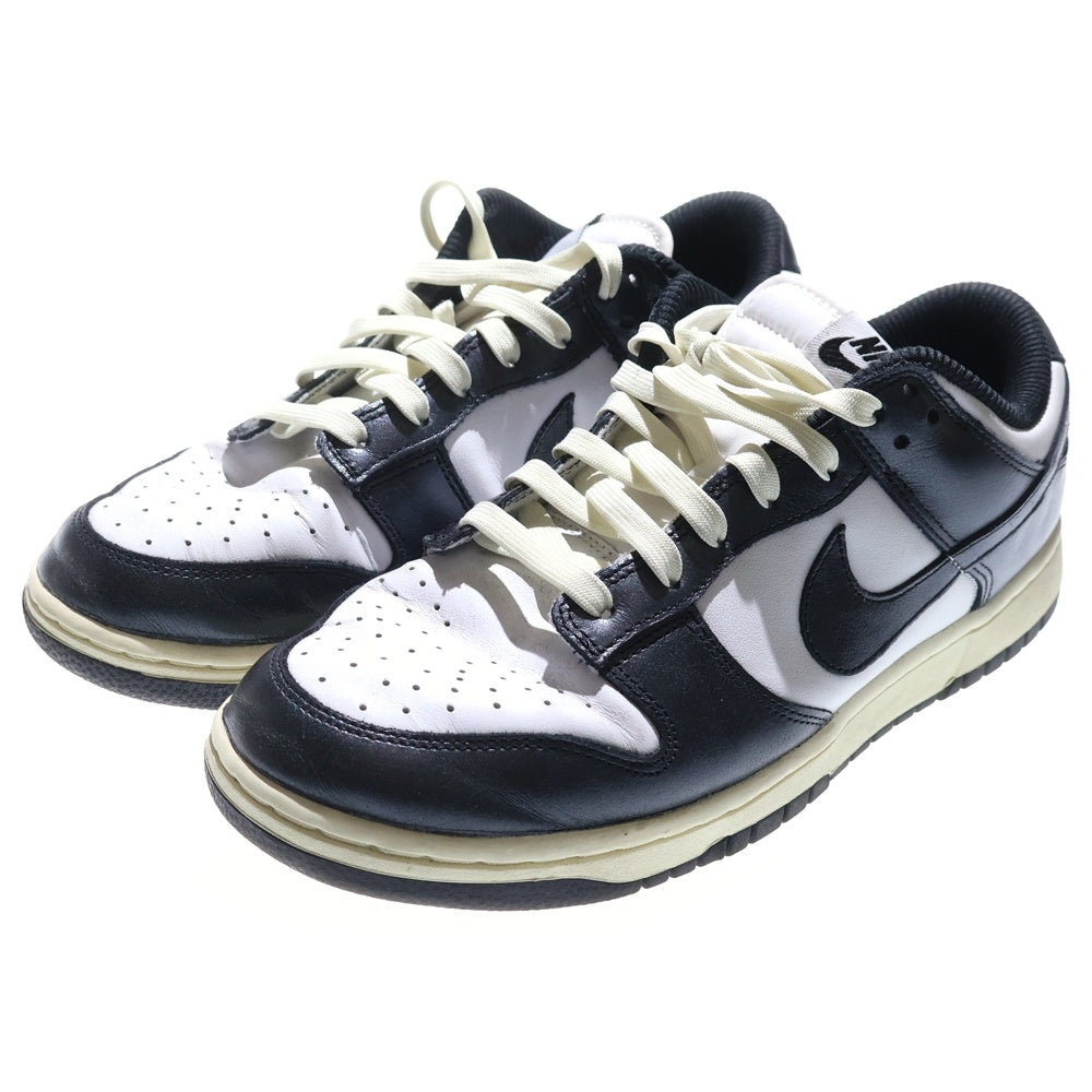 NIKE(ナイキ) WMNS DUNK LOW PRM VINTAGE ウィメンズ ダンク ヴィンテージ ローカットスニーカー ホワイト/ブラック US10.5/27.5cm FQ8899-100