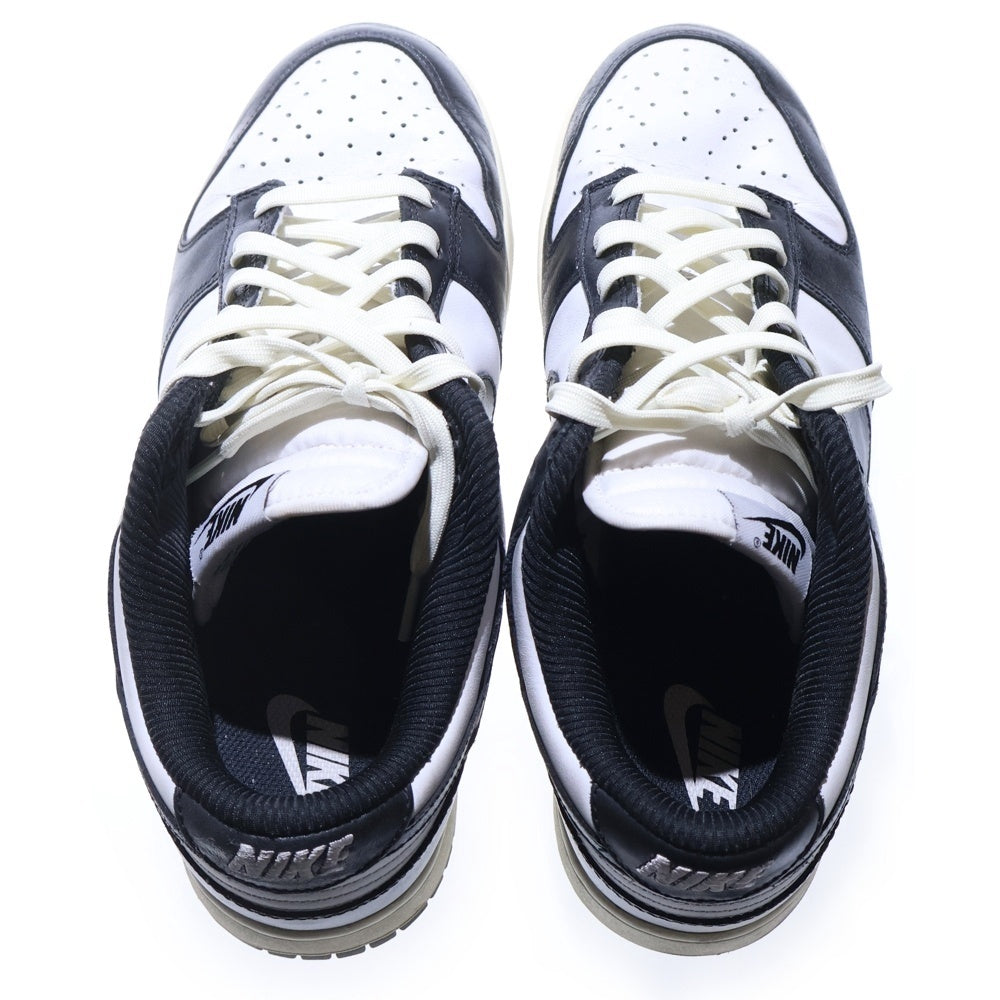 NIKE(ナイキ) WMNS DUNK LOW PRM VINTAGE ウィメンズ ダンク ヴィンテージ ローカットスニーカー ホワイト/ブラック US10.5/27.5cm FQ8899-100