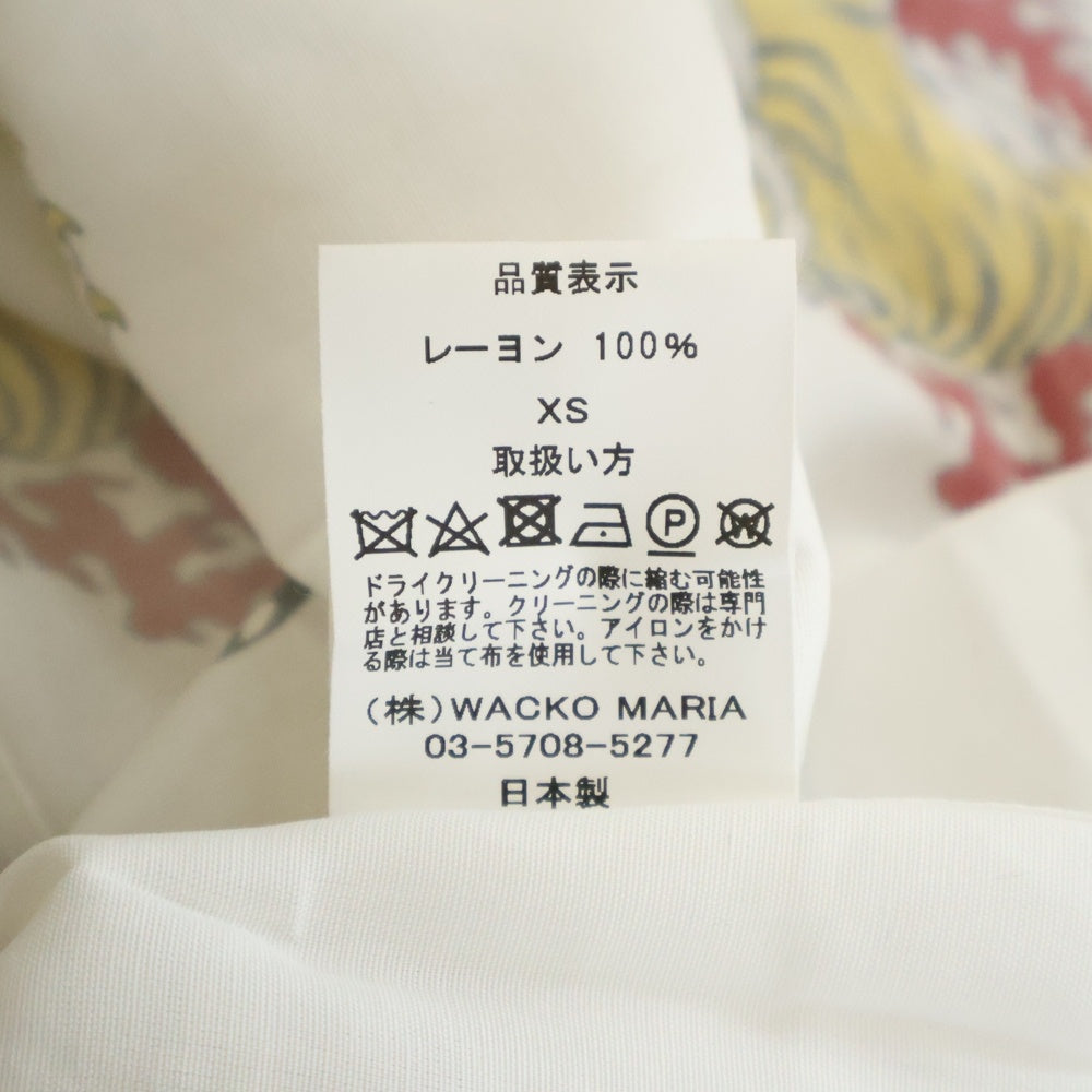 WACKO MARIA(ワコマリア) 24AW TIM LEHI HAWAIIAN SHIRT L/S ハワイアン 虎柄 長袖シャツ ホワイト