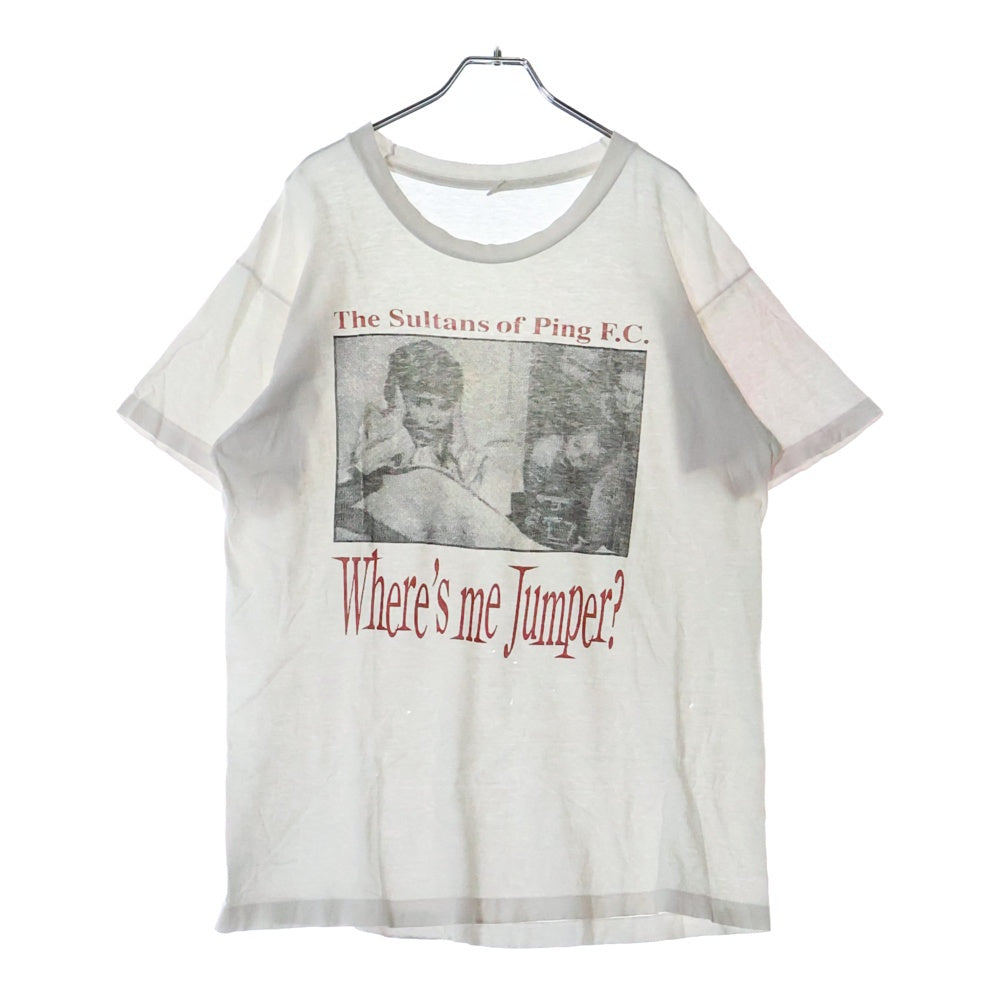 VINTAGE(ヴィンテージ) 90s Sultans of ping サルタンズ オブ ピンプリント 半袖カットソー クルーネック Tシャツ ホワイト