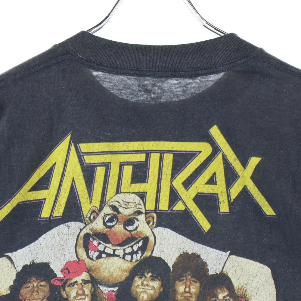 VINTAGE(ヴィンテージ) ANTHRAX State of Euphoria アンスラックス プリント 半袖カットソー クルーネック Tシャツ ブラック