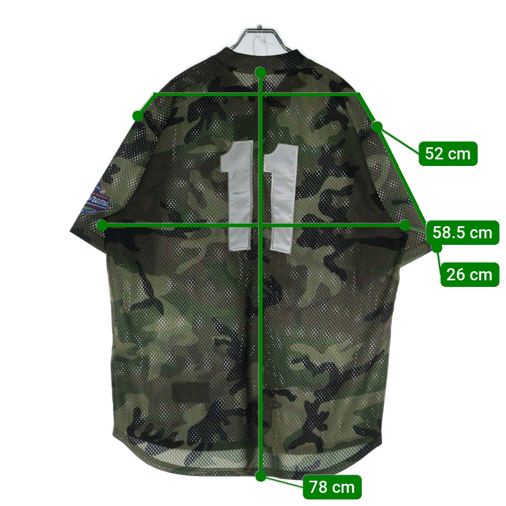 SUPREME(シュプリーム) 25SS S Logo Baseball Henley カモフラージュ 迷彩 Sロゴ ベースボールヘンリー 半袖シャツ カーキ