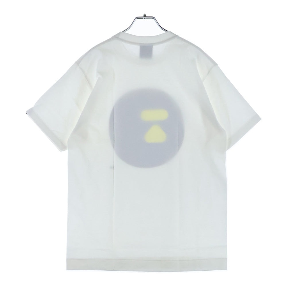 A BATHING APE(アベイシングエイプ) 90s サークルロゴプリントTシャツ クルーネック半袖Tシャツ ホワイト/ブルー